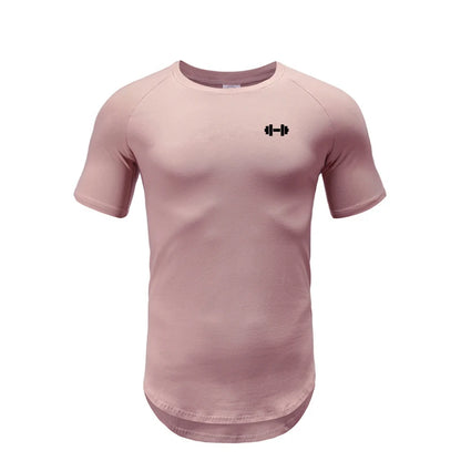Gym Bodybuilding Workout Muscle Sportswear Mens Casual Short-sleeved Cotton Clothing Summer Fitness Breathable Slim Fit T-Shirts
