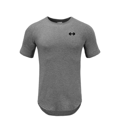 Gym Bodybuilding Workout Muscle Sportswear Mens Casual Short-sleeved Cotton Clothing Summer Fitness Breathable Slim Fit T-Shirts